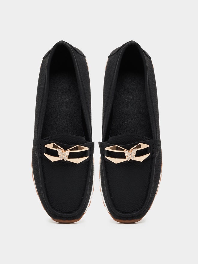 Take Two Women Metal Buckle Detail Loafers - Image 5